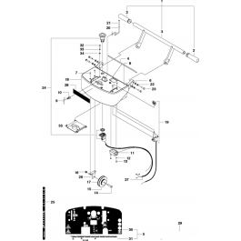 Control Console Assembly for Husqvarna FS413 Floor Saw | L&S Engineers