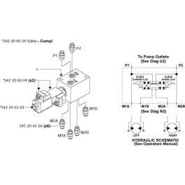 Differential Lock Valve, Rear Pivot Assembly for Husqvarna FS4800 Floor ...