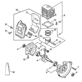 Crankcase (1)for Stihl HS 85 Hedge Trimmer | L&S Engineers