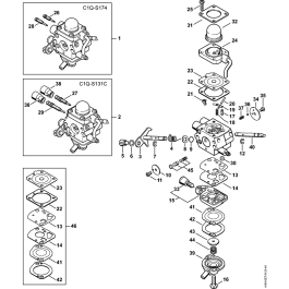 Carburetor C1Q-S174, C1Q-S131Assembly for Stihl HT101 Pole Pruners | L ...