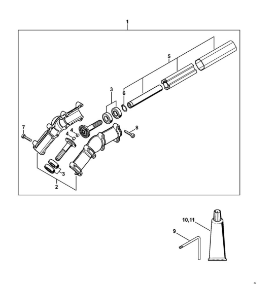 Angle Drive Assembly for Stihl HTA 135 Pole Pruner