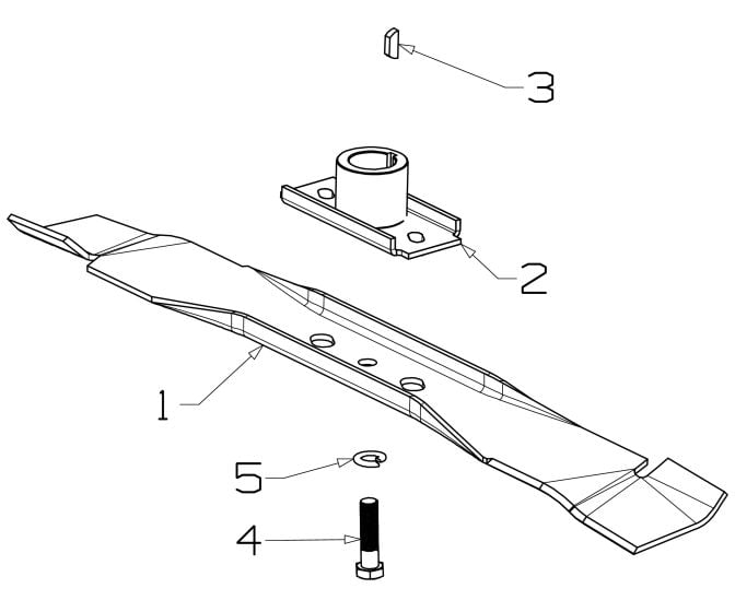 Blade (540mm) Assembly (S/N 7114028 - 7114033) for Masport 800ST (2022 Sep 479987) Mower