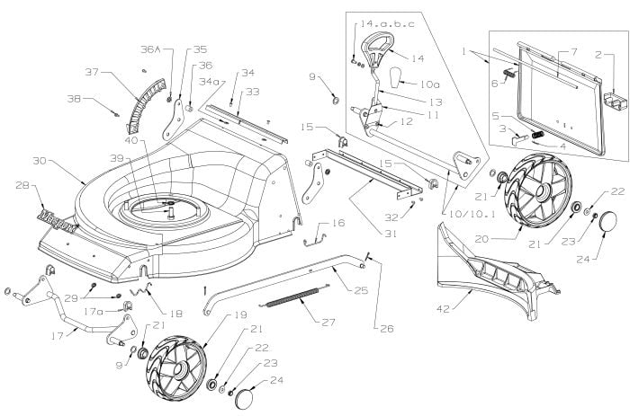 Deck Assembly for Masport 400ST (2018 Sep 465740) Mower