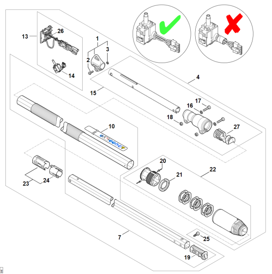 Drive Tube (⇥ 443292951) Assembly for Stihl HTA 86 Pole Pruner