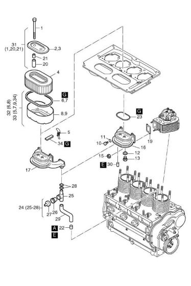 Air Intake Manifold Assembly for Hatz 2L40 Diesel Engine