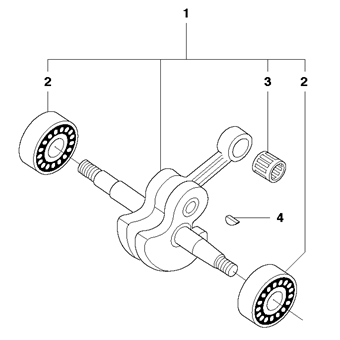 Crankshaft Assembly for Husqvarna K1250 Rail Disc Cutters