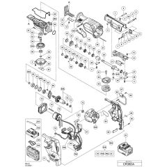Spare Parts and Part Diagrams for the Hikoki CR36DA Cordless