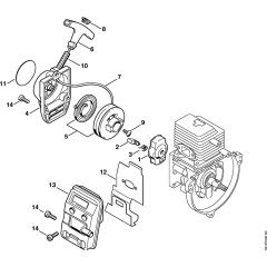 Stihl KR85 Kombi Attachment Engine Parts | Stihl Kombi Attachment ...