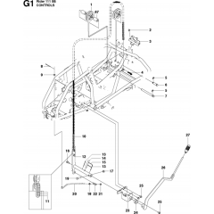 Husqvarna R111 B5 Rider Parts | Husqvarna Series 1 Ride-On Mower Parts ...