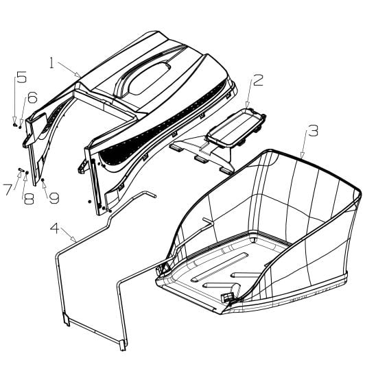 Catcher (21") Assembly for Masport 800ST (2022 Sep 479987) Mower