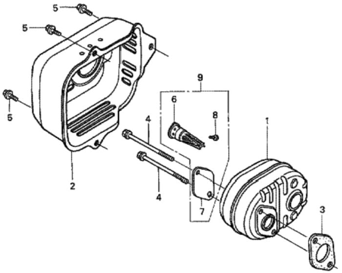 Muffler for Honda HRG536C1 - PDE/A Lawn Mower