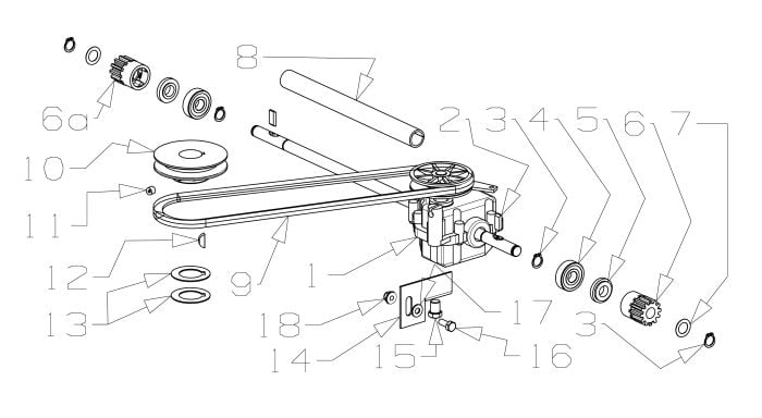 Gearbox Assembly for Masport 800ST (2022 Sep 479987) Mower