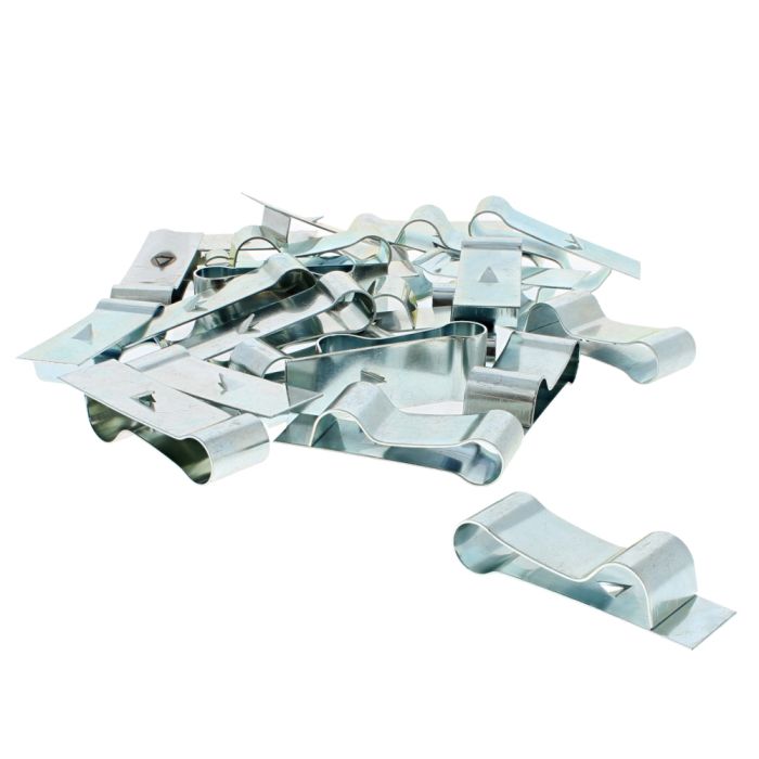 Zinc Plated Spring Steel Chassis Clips 40 X 12 7mm Pack Of 25 0