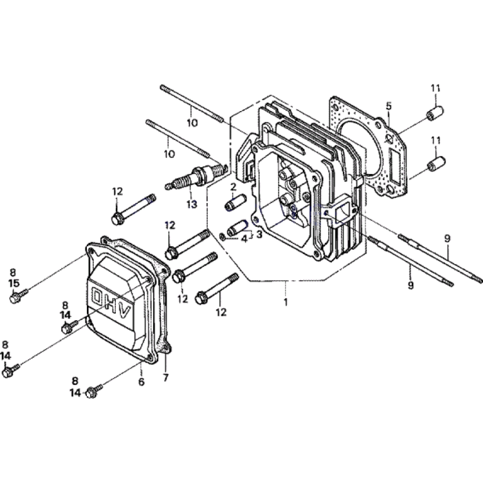 Cylinder Head Assembly for Honda HRH536 Pro Lawnmower | L&S Engineers