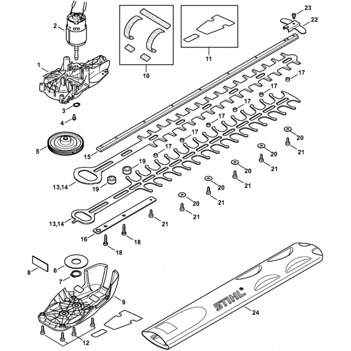 Stihl Hs45 Hedge Trimmer Parts Diagram