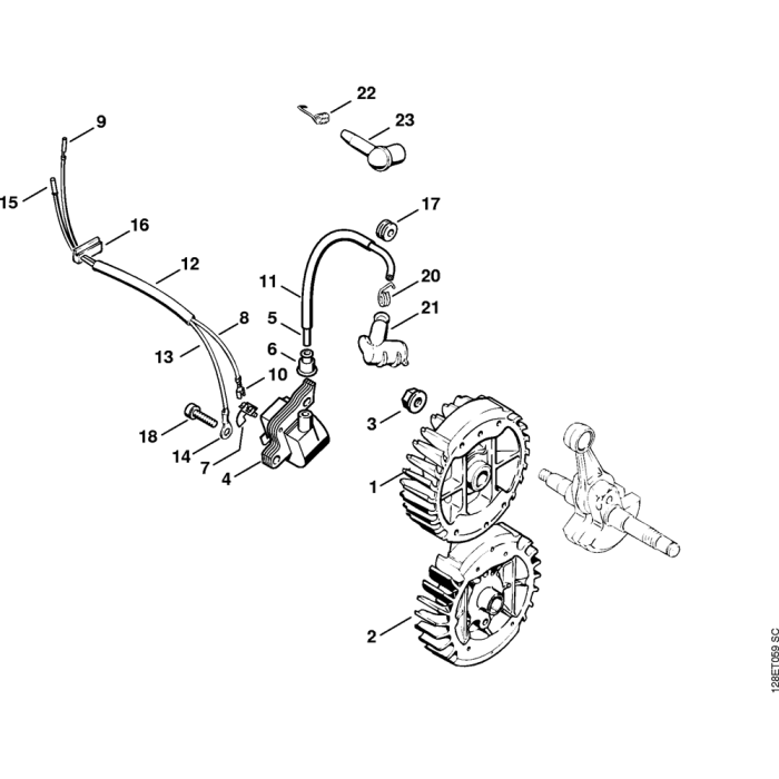 Ignition system Assembly for Stihl 034 Gasoline Chainsaws L&S Engineers