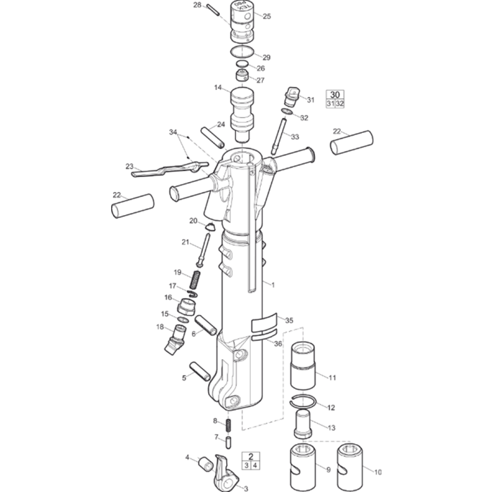 Main Assembly For Atlas Copco Texp60 Breaker With Hex 28 X 160 From S N Pun Onwards L S Engineers