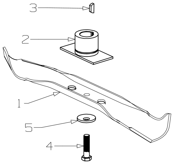 Bar Blade (420mm) Assembly for Masport 150ST (2015 Sep 464923) Mower