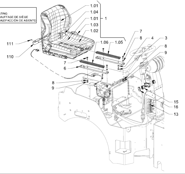 Operator Seats for Hamm HD10 - 12 (H230) Rollers