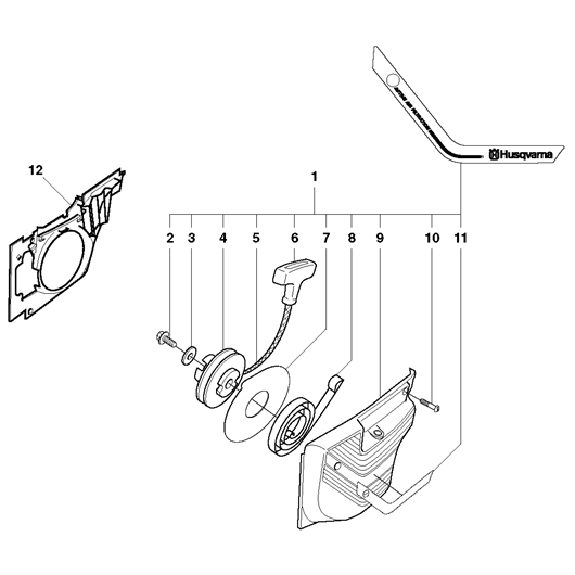 Starter Assembly for Husqvarna K1250 Disc Cutters