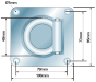 Cargo Floor Lashing Ring 100mm x 95mm Base 500kg SWL