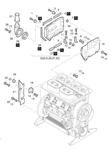 Air Ducting-1 Assembly for Hatz 2L40 Diesel Engine