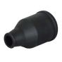 Black PVC Conduit End Cap for Convoluted Tubing - 17NW Single Outlet - PK 10 - 0-326-92