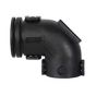 Black Nylon Unsealed 90 degree Elbow Connector - 13NW - Each - 0-327-02