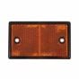 Amber 89x40mm Two Hole Fixing Reflector (Pack of 10) - 0-507-10