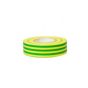 Green/Yellow PVC Adhesive Tape - 19mm x 5m (Pack of 12) - 0-557-48