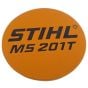 Model Plate for Stihl MS201T - 1145 967 1500