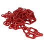 Plastic Barrier Chain - Red Only - 10mm x 64mm Link (5 Metre)