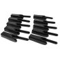 Black PVC Crocodile Clip Insulating Sleeves (Pack of 10) - 0-187-01