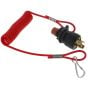 Marine Emergency Cut-Off Switch with Lanyard and Knob - 15A, 12V 