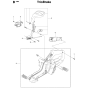 Fuel Tank & Handle Assembly for Husqvarna 135e Triobrake Chainsaws