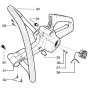 Fuel Tank & Handle Assembly for Husqvarna 136 Chainsaw