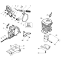 Chain Brake, Clutch Cover & Cylinder and Piston Assembly for Husqvarna 137 Chainsaw