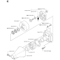 Crankcase & Clutchdrum for Husqvarna 143R Brushcutters