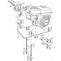 Engine and Mounts Honda GX160K1 (Hand Start) Assembly for Winget 150T Cement Mixers