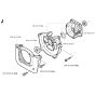 Crankcase for Husqvarna 152RJ Brushcutters