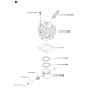 Cylinder Piston for Husqvarna 153R Brushcutters
