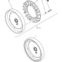 Blower, Flywheel Assembly for Hatz 1B30 Engine