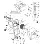 Air Filter Assembly for Hatz 1B30 Engine