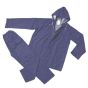 Two-Piece Rainsuit PVC/Polyester - Navy, Size: Medium