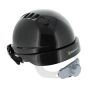 Hard Hat Safety Helmet with V Type 4 point Chin Strap - Black