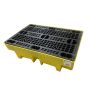 2 Drum Polyethylene Sump Forklift Pallet with Removeable Grate 250 Litre