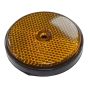 Amber Side Reflector, 60mm Diameter, Fixing Hole Diam: 5mm