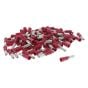 Red 4mm Male Bullet Terminal, 100 Pack