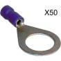 Blue 13mm (1/2") Ring Terminal, 100 Pack