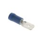 Blue 6.3mm Male Blade Terminal, 100 Pack